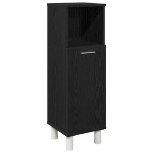vidaXL Badkamer Kast Zwart Eiken 30 x 30 x 95 cm Bewerkt hout