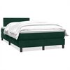 vidaXL Boxspring met matras fluweel donkergroen 120x210 cm
