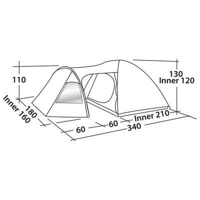 Easy Camp Tent Blazar 300 3-persoons rustiekgroen