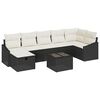 vidaXL Bankstel 8 st Zwart poly rattan
