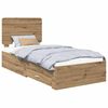 vidaXL Bedframe met lade Artisan Eiken 90 x 200 cm Bewerkt hout