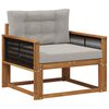 vidaXL Buiten Midden Sofa Natuurlijk en Lichtgrijs 83 x 91 x 73 cm