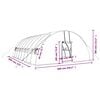 vidaXL Tuinkas met stalen frame 48 m&sup2; 8x6x2,85 m wit