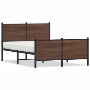 vidaXL Bedframe zonder matras metaal bruin eikenkleurig 120x190 cm
