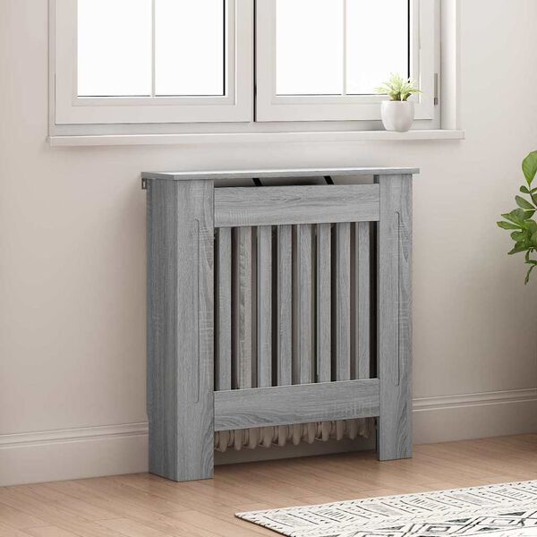 vidaXL Radiatorafdekking Grijs Sonoma 78 x 19 x 81,5 cm Bewerkt hout