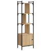 vidaXL Boekenkast met deur 44,5x30x154,5 cm hout sonoma eikenkleurig