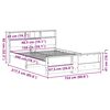 vidaXL Bedframe met hoofdeinde Wasbruin 150 x 200 cm Bewerkt hout