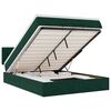 vidaXL Ottoman bed met matras 140x200cm fluweel donkergroen