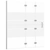 vidaXL Douchewand inklapbaar 120x140 cm ESG wit