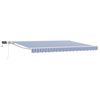 vidaXL Handmatige Luifelhouder met LED's Blauw en Wit 4 &times; 3,5 m