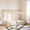 vidaXL Kinderbed met bedhuis 100x200 cm massief grenenhout