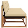 vidaXL 3 Stuk Buiten Midden Sofa Massief Acaciahout Naturel