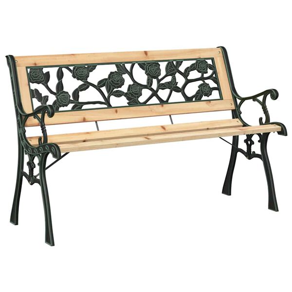 vidaXL Tuinbank met kussen Bruin 116 x 54 x 73 cm Hout
