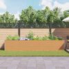 vidaXL Verhoogde plantenbak 390 x 100 x 68 cm Gegalvaniseerd staal