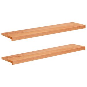 vidaXL Raamkozijnen 2 st Geolied 120 x 25 x 2 cm Massief beukenhout