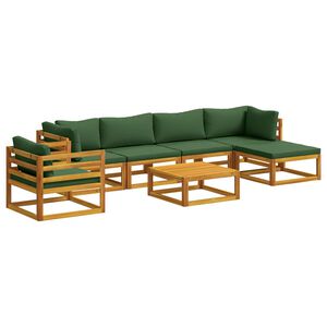 vidaXL Bankstel 7 st Naturel Massief Acaciahout