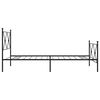 vidaXL Bedframe met hoofd- en voeteneinde metaal zwart 100x200 cm