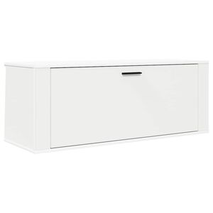 vidaXL Wandschoenenkast 100x35x38 cm bewerkt hout wit