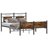 vidaXL Bedframe zonder matras hout gerookt eikenkleurig 150x200 cm
