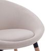 vidaXL Eetkamerstoelen 4 st stof cr&egrave;mekleurig