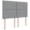 vidaXL Boxspring met matras stof lichtgrijs 140x200 cm