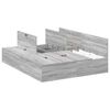 vidaXL Opbergbedframe Grijs Sonoma 140 x 200 cm Bewerkt hout