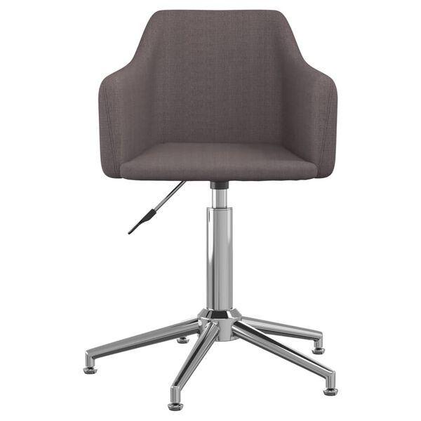 vidaXL Eetkamerstoelen draaibaar 4 st stof taupe