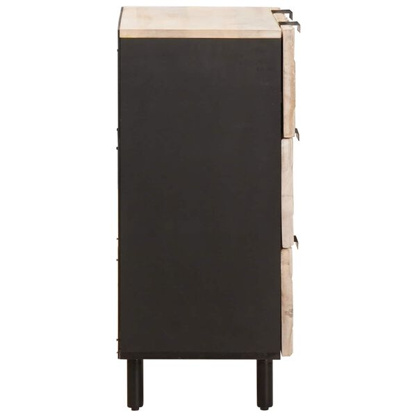 vidaXL Dressoir Witte Was Afwerking 60 x 33 x 75 cm Massief Mango Hout