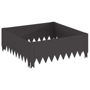 vidaXL Gazonrand 60 x 60 x 20 cm Staal Zwart
