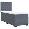 vidaXL Boxspring met matras fluweel donkergrijs 80x200 cm