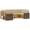 vidaXL Buiten bankenset 6 st Natuurlijk en Beige Polyester
