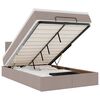 vidaXL Ottoman bed met matras 120x190 cm stof taupe