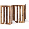 vidaXL Opvouwbaar huisdierhek 4 pcs Eikenhout 201 x 38 x 90 cm