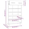 vidaXL Schoenenkast 60x35x105 cm bewerkt hout sonoma eikenkleurig