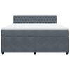 vidaXL Boxspring met matras fluweel donkergrijs 180x200 cm