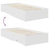 vidaXL Bedframe met lade met hoofdeinde met opslag Bewerkt hout