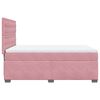 vidaXL Boxspring met matras fluweel roze 160x200 cm