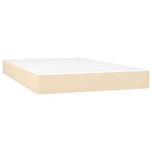 vidaXL Pocketveringmatras 120x200x20 cm stof cr&egrave;mekleurig