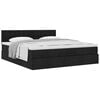 vidaXL Ottoman bed met matras 160x200cm stof zwart