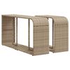 vidaXL 11-delige Tuinset met kussens poly rattan beige