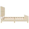 vidaXL Bedframe met hoofdeinde Cr&egrave;me 200 x 200 cm Stof