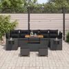 vidaXL Tuin Sofa Set 10 pcs Zwart poly rattan