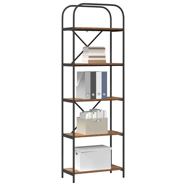 vidaXL Boekenkast Oudhout 60 x 30 x 183 cm Bewerkt hout