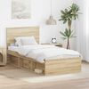 vidaXL Bedframe met hoofdeinde Sonoma 90 x 190 cm Bewerkt hout