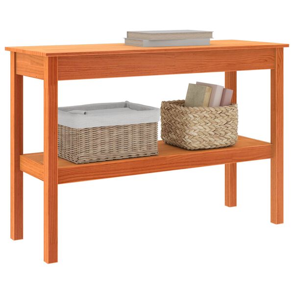 vidaXL Wandtafel Wasbruin 110 x 40 x 75 cm Massief grenenhout