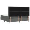 vidaXL Boxspringbed met matras Donkergrijs 200 x 200 cm Stof
