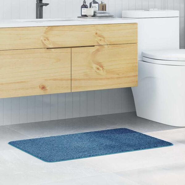 vidaXL Antislip Badmat Blauw 60 x 90 cm PP