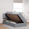 vidaXL Opbergbed met matras Lichtgrijs 90 x 190 cm Bewerkt hout