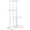 vidaXL Bloemenstandaard met 4 lagen 43x22x76 cm metaal wit