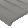 vidaXL Boxspring met matras fluweel lichtgrijs 140x190 cm